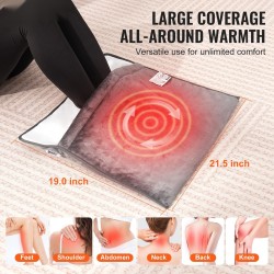 Sähkökäyttöinen flanellinen jalkalämmitin 545 x 480 mm 6 tasoa ajastin konepestävä