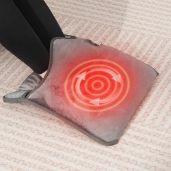 Sähkökäyttöinen flanellinen jalkalämmitin 39 x 38 cm kaksipuolinen 6 lämmitystasoa ajastin