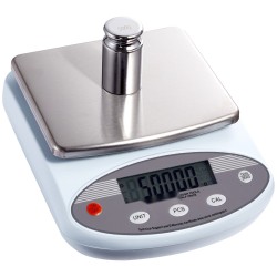 Laboratoriovaaka 2000 g 0,01 g tarkkuus LCD näyttö ruostumaton teräspunnitusalusta RS232 liitäntä