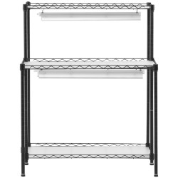 Kasviteline sisäkäyttöön kuusi tasoa teräs 192W täyden spektrin LED säädettävät hyllyt pyörillä