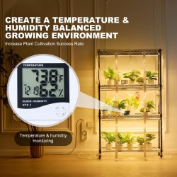 Sisäkasvihuone teräsrunko 4 tasoa 180W LED täysspektri EVA suojapeite taimikasvatukseen