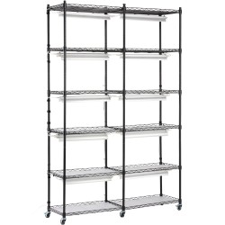 Metallinen kasvatushylly sisäkäyttöön kuusi tasoa kymmenen täysspektristä led valoa kaksisataa watin mekaaninen ajastin