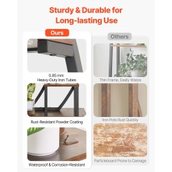 Kasviteline metallirunkoinen sisäkäyttöön 160 cm 9 tasoa LED valoilla