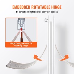 Lemmikkiovi säänkestävä alumiiniseosrunko PVC-läpällä 210 x 303 mm ruskea