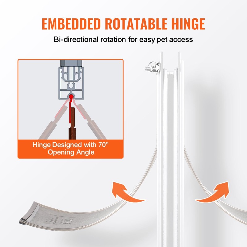 Lemmikkiovi säänkestävä alumiiniseosrunko PVC-läpällä 210 x 303 mm ruskea