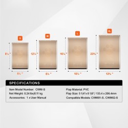 Lemmikkioven vaihtoläppä paksunnettu PVC koko 133 x 206 mm magneettinauhalla