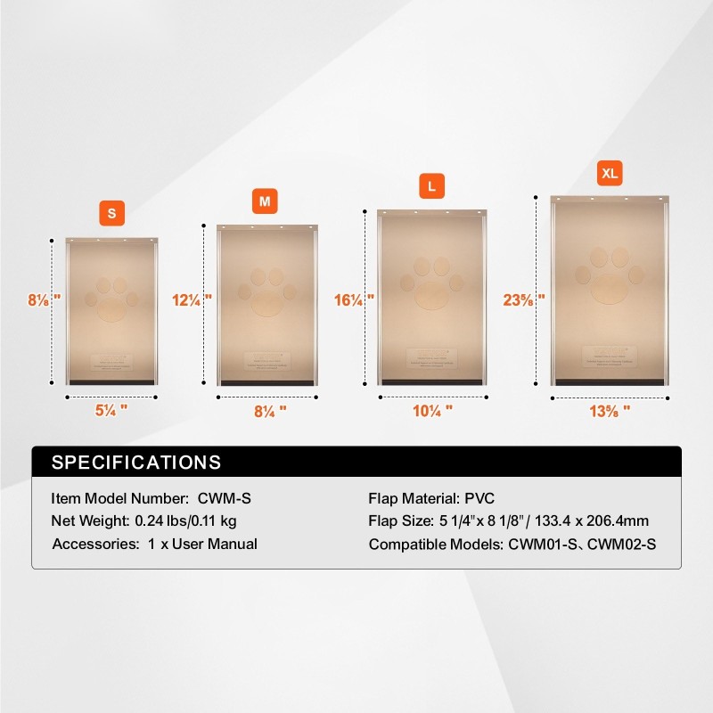 Lemmikkioven vaihtoläppä paksunnettu PVC koko 133 x 206 mm magneettinauhalla