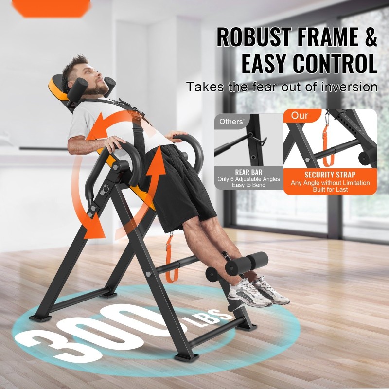 Selän venytysteline teräsrunko PU-nahkainen pehmuste 136 kg kantavuus 1,5–1,9 m