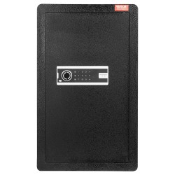 Kassakaappi seosterästä 113 l yhden oven musta avain ja salasanalukolla paloturvallinen laukku