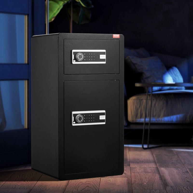 Turvakaappi seosteräksestä 5,5 kuutiojalkaa sähköisellä numerolukolla ja avainlukolla