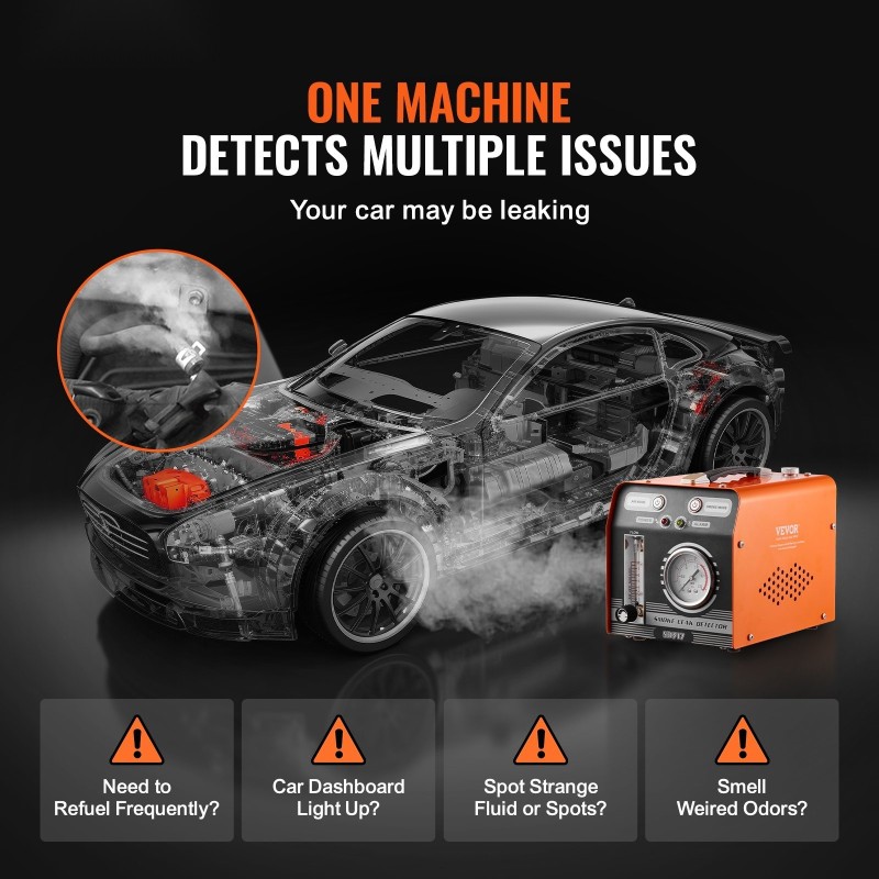 Savuvuototesteri 12 V sisäänrakennetulla ilmapumpulla kaksitilainen paine- ja virtausmittarilla EVAP- ja polttoainejärjestelmiin