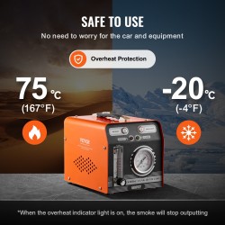 Savuvuototesteri 12 V sisäänrakennetulla ilmapumpulla kaksitilainen paine- ja virtausmittarilla EVAP- ja polttoainejärjestelmiin