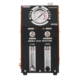 Savuvuodonetsintälaite ajoneuvoille polttoainejärjestelmälle sisäänrakennetulla ilmapumpulla kahdella testitilalla painemittari