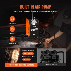 Savuvuototesteri ajoneuvoille 12-volttinen sisäänrakennetulla ilmapumpulla kaksitilainen ilmamoodi ja savumoodi