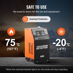 Savutesteri sisäänrakennetulla ilmapumpulla DC12V ilma ja savu autoille moottoripyörille mönkijöille veneille