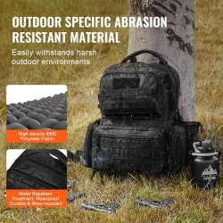 Taktinen ammuntareppu korkeatiheyksinen polyesteri kuusi pistoolia kymmenen lippaa lukittavat vetoketjut musta