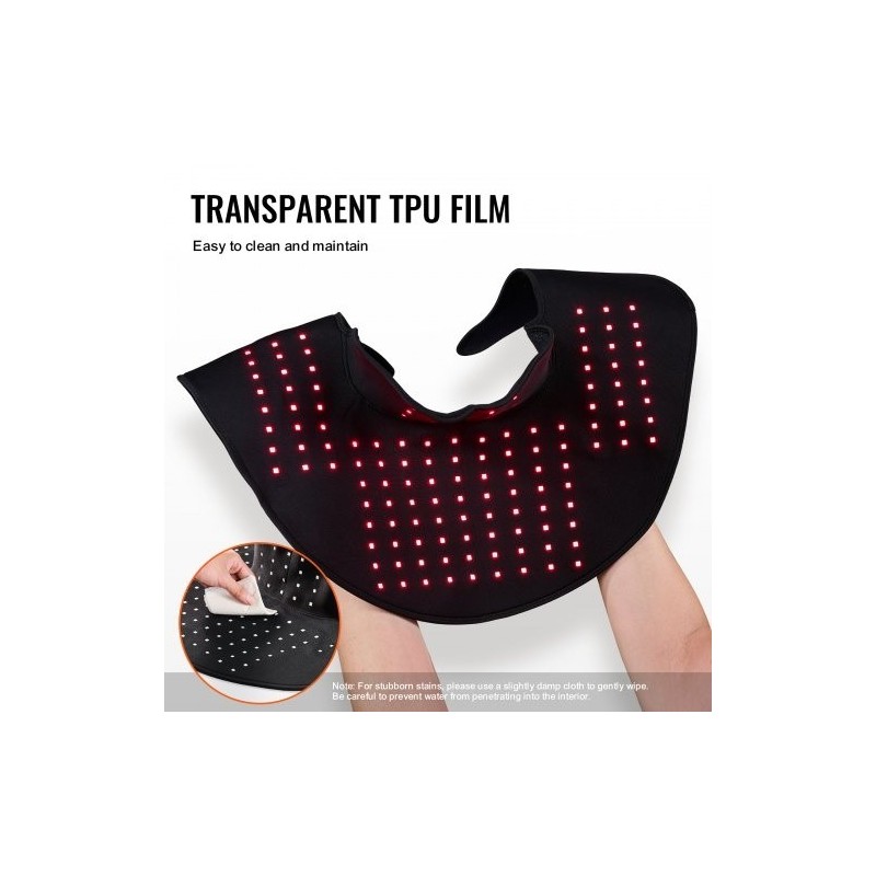 Punavalotyyny neopreenikankaasta niskalle hartioille yläselälle 660 nm 850 nm langaton