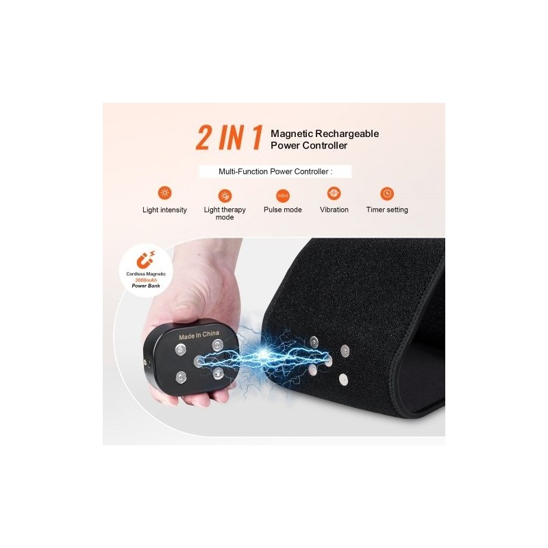 Punavalovyö neopreenikangasta 660 nm 850 nm 80 LED-valoa langaton 3000 mAh