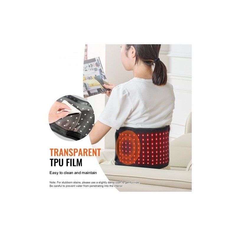 Punavalovyö neopreenikankaasta vyötärölle 660 nm ja 850 nm 112 LED 3000 mAh