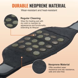 Neopreeninen kaukolämpövyö hiilikuitulämmityksellä 10 jadekiveä ja 10 turmaliinikiveä vyötärölle