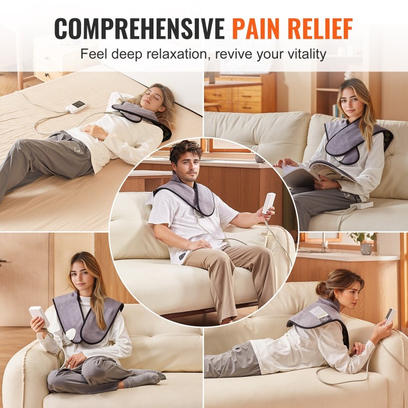 Infrapunalämpötyyny neopreenia kaulalle ja hartioille 54 jadekiveä 30 turmaliinikiveä hiilikuituinen