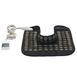 Infrapunalämpötyyny neopreenia kaulalle ja hartioille 54 jadekiveä 30 turmaliinikiveä hiilikuituinen