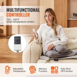 Kaukoinfrapunainen selän lämpötyyny PU-nahka 132 jadekiveä 54 turmaliinikiveä 1000 x 550 mm