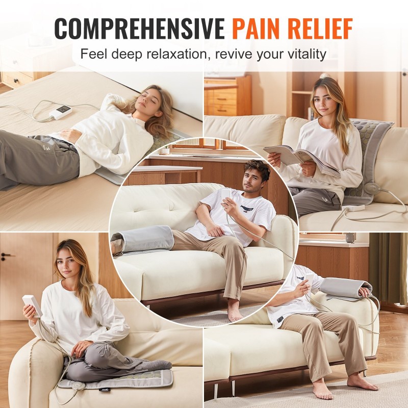 Infrapunalämpötyyny PU-nahka 52 jadekiveä 20 turmaliinikiveä keskikoko selkäkipujen lievitykseen