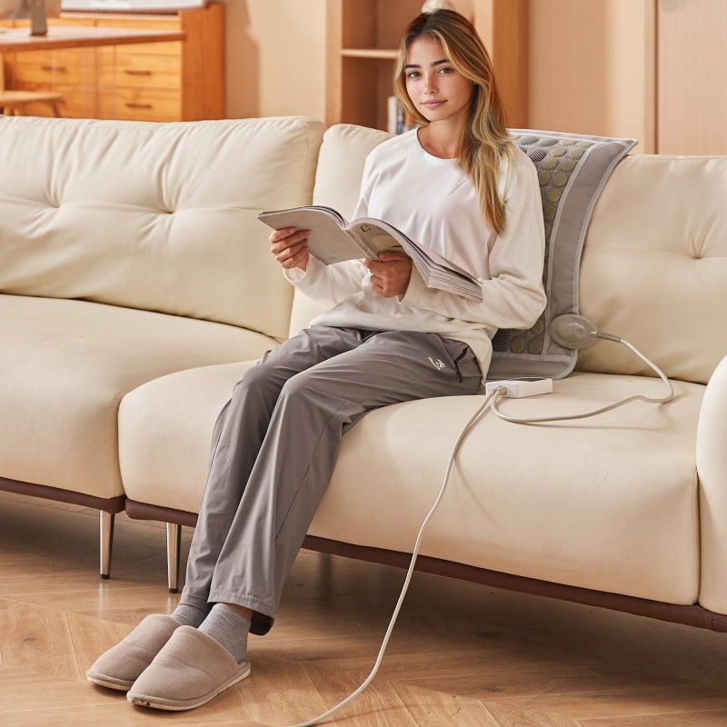 Infrapunalämpötyyny PU-nahka 52 jadekiveä 20 turmaliinikiveä keskikoko selkäkipujen lievitykseen