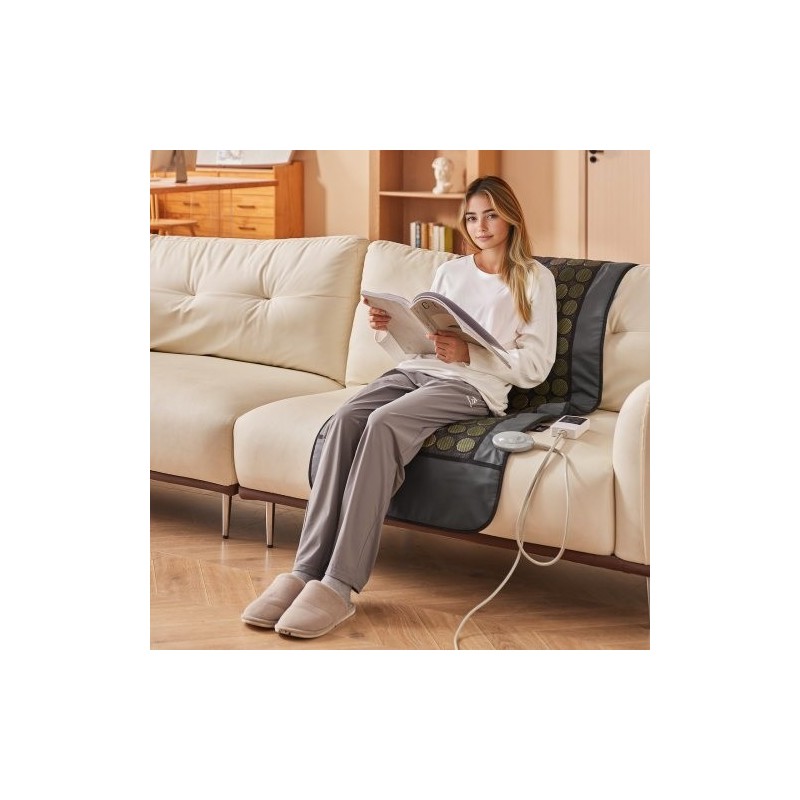 Infrapunalämpömatto PU-nahkainen 1780×604 mm koko keholle 96 jadekiveä 72 turmaliinikiveä