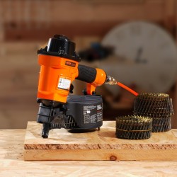 Kierrevannesnaulain alumiini muovi teräs 25–57 mm sivulta ladattava 300–350 naulaa