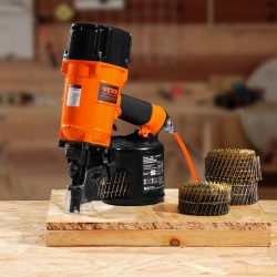 Paineilmatoiminen kierrenaulain 50–83 mm johdolla kierretyille nauloille työkaluton syvyyden säätö