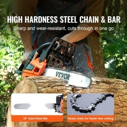 Bensiinikäyttöinen moottorisaha 52 cm3 45,7 cm laippa puun katkaisuun