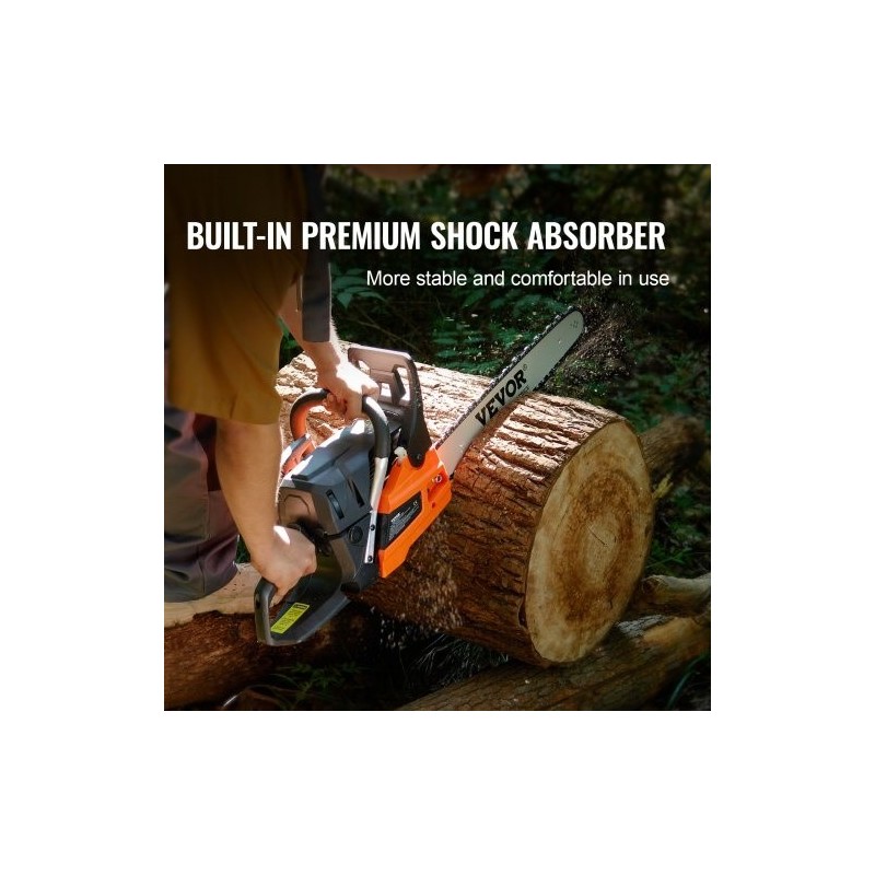 Bensiinikäyttöinen moottorisaha 52 cm3 45,7 cm laippa puun katkaisuun