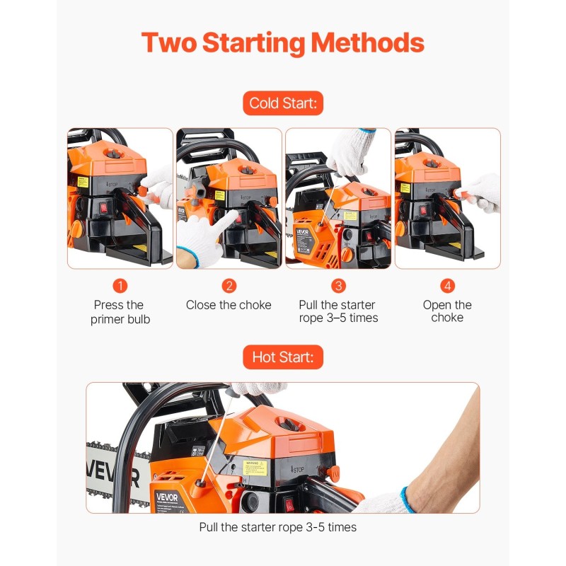 Bensiinimoottorisaha 62 cc 3,6 hv 20 tuuman laippa puun katkaisuun