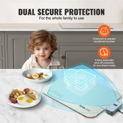 Sähköinen silikoninen rullattava lämpöalusta buffetiin ja tarjoilukäyttöön neljä säädettävää lämpötilaa lapsilukko