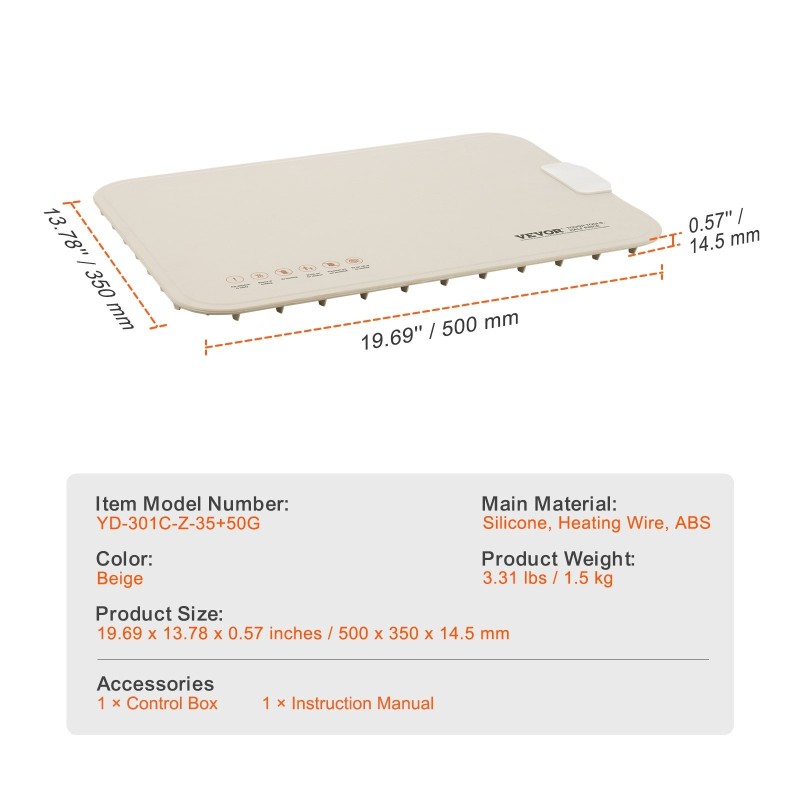 Sähköinen silikoninen rullattava lämpöalusta buffetiin ja tarjoilukäyttöön neljä säädettävää lämpötilaa lapsilukko