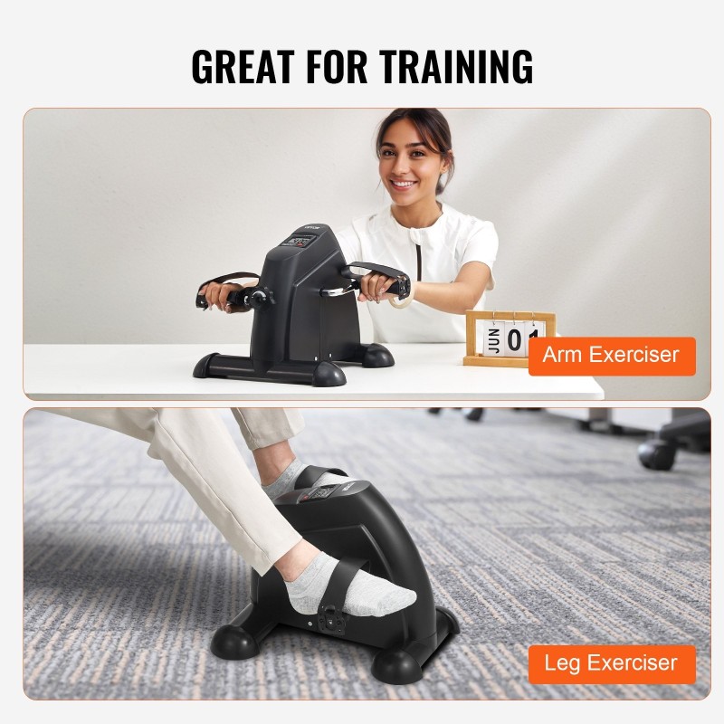 Pöydän alle poljinlaite teräs ja ABS-muovi kompaktilla koolla käsien ja jalkojen harjoitteluun