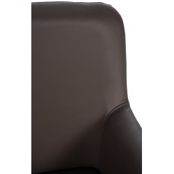 Moderni Puka-keinutuoli pehmustetulla istuimella ja teräsrungolla