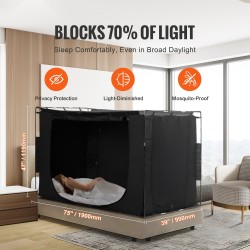 Sänkyteltta hengittävä koko 1900x990x1190 mm noin 70% pimennys 3 ovea