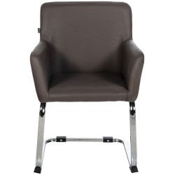 Moderni Puka-keinutuoli pehmustetulla istuimella ja teräsrungolla