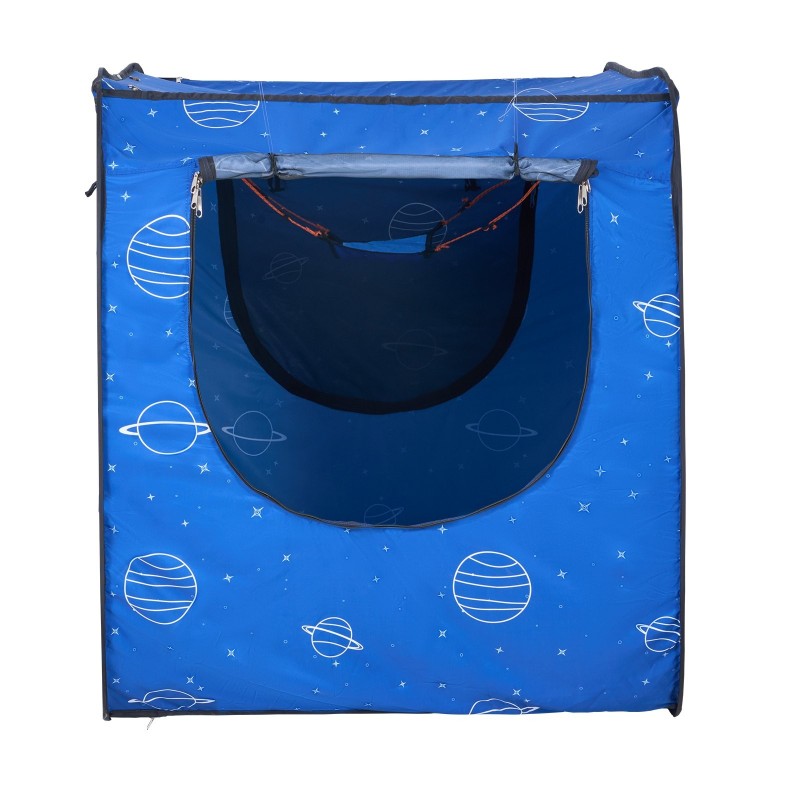 Sänkyteltta hengittävä pimennyskangas 2 sisäänkäyntiä 2000x1050x1200 mm 0,33 tuuman kuiturunko