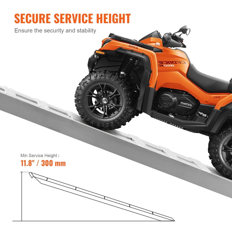 Alumiininen lastausramppisarja 274,3 x 38,1 cm 2 kpl 4535,9 kg