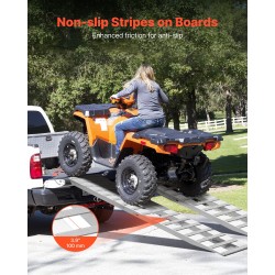 Alumiininen lastausramppipari 2400 mm pitkä 380 mm leveä 2721,6 kg