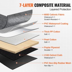 Koiran takapenkin jatke autosuoja 600D vedenpitävä kangas 2170 x 1680 mm