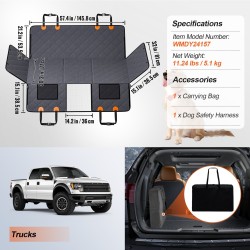 Koiran takapenkin jatke autosuoja 600D vedenpitävä kangas 2170 x 1680 mm