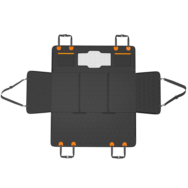 Takapenkin jatkopaneeli koiralle 1360 x 650 mm 600D Oxford kangas verkkoruudulla