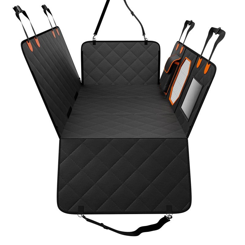 Takapenkin vedenpitävä koiran istuinsuoja 600D Oxford 1310x600 mm verkkopaneelilla säilytystaskuilla