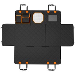 Takapenkin vedenpitävä koiran istuinsuoja 600D Oxford 1310x600 mm verkkopaneelilla säilytystaskuilla