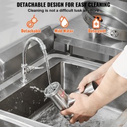 Sähköinen pöytämallinen lihamylly 550 W ruostumaton teräs 3 makkarasuutinta 9 paunaa minuutissa